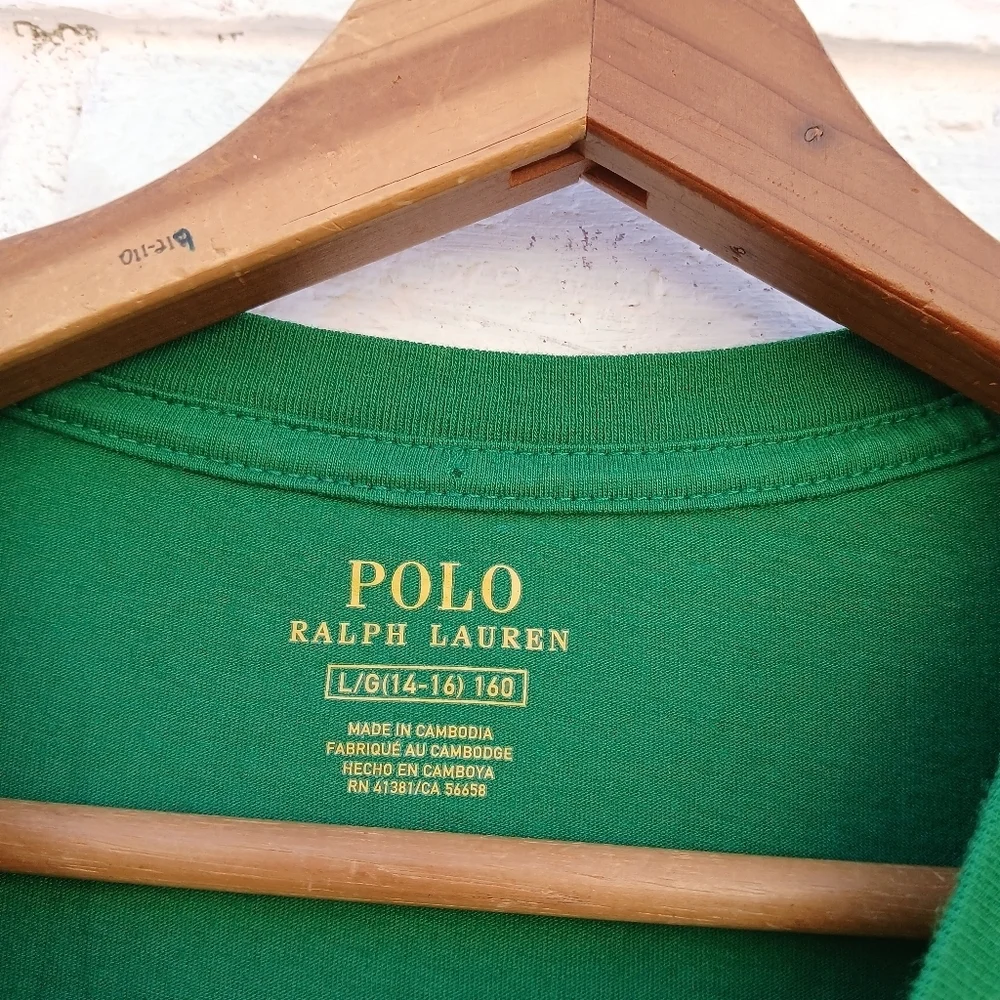 Polo Ralph Lauren Green Big Pony Long Sleeve Tshirt